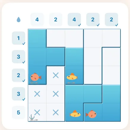 A Fish Tank puzzle board in Figgle