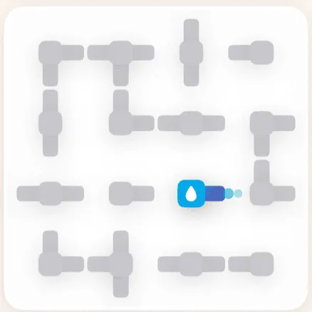 A Pipes puzzle board in Figgle