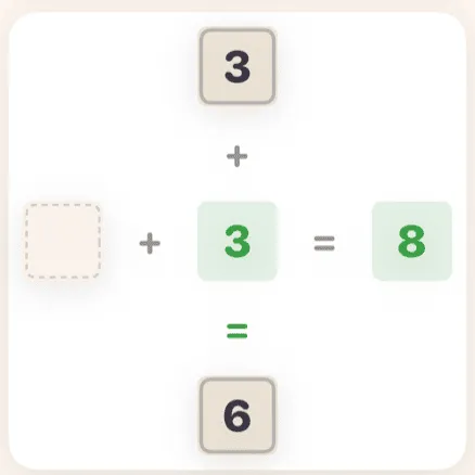 A Sums puzzle board in Figgle