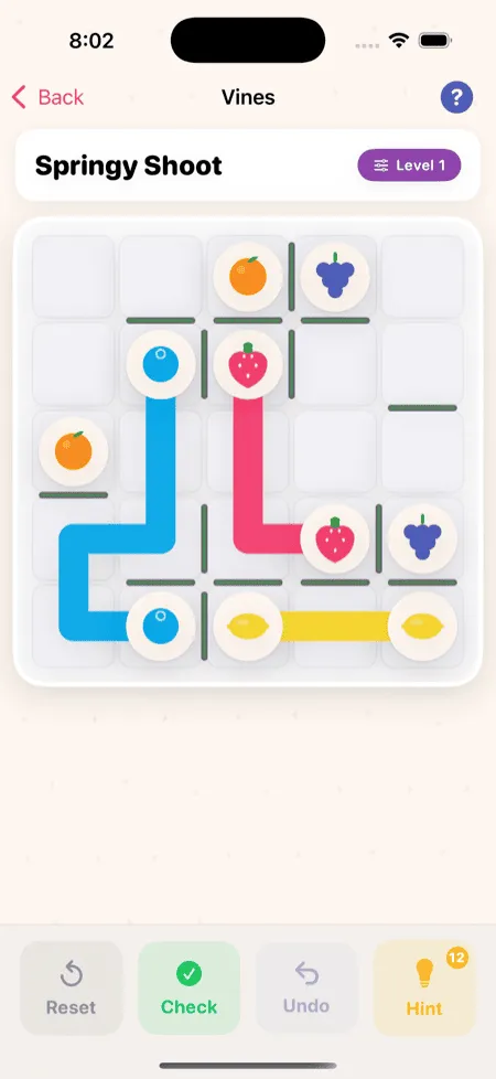 Vines puzzle in Figgle